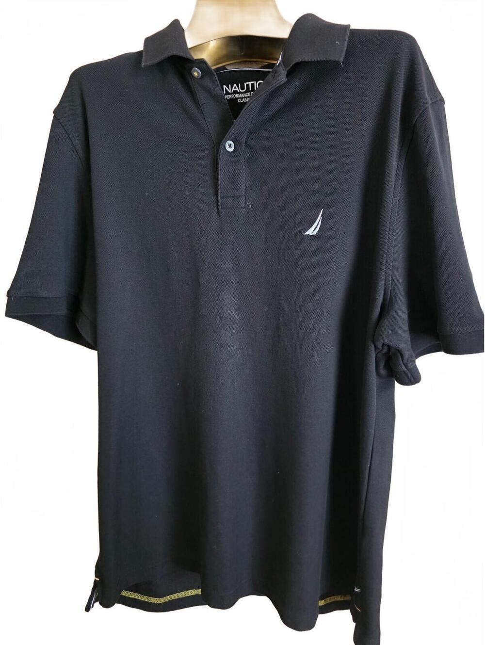 Nautica Performance Deck Polo Classic Fit XL Black, Excellent Used Condition